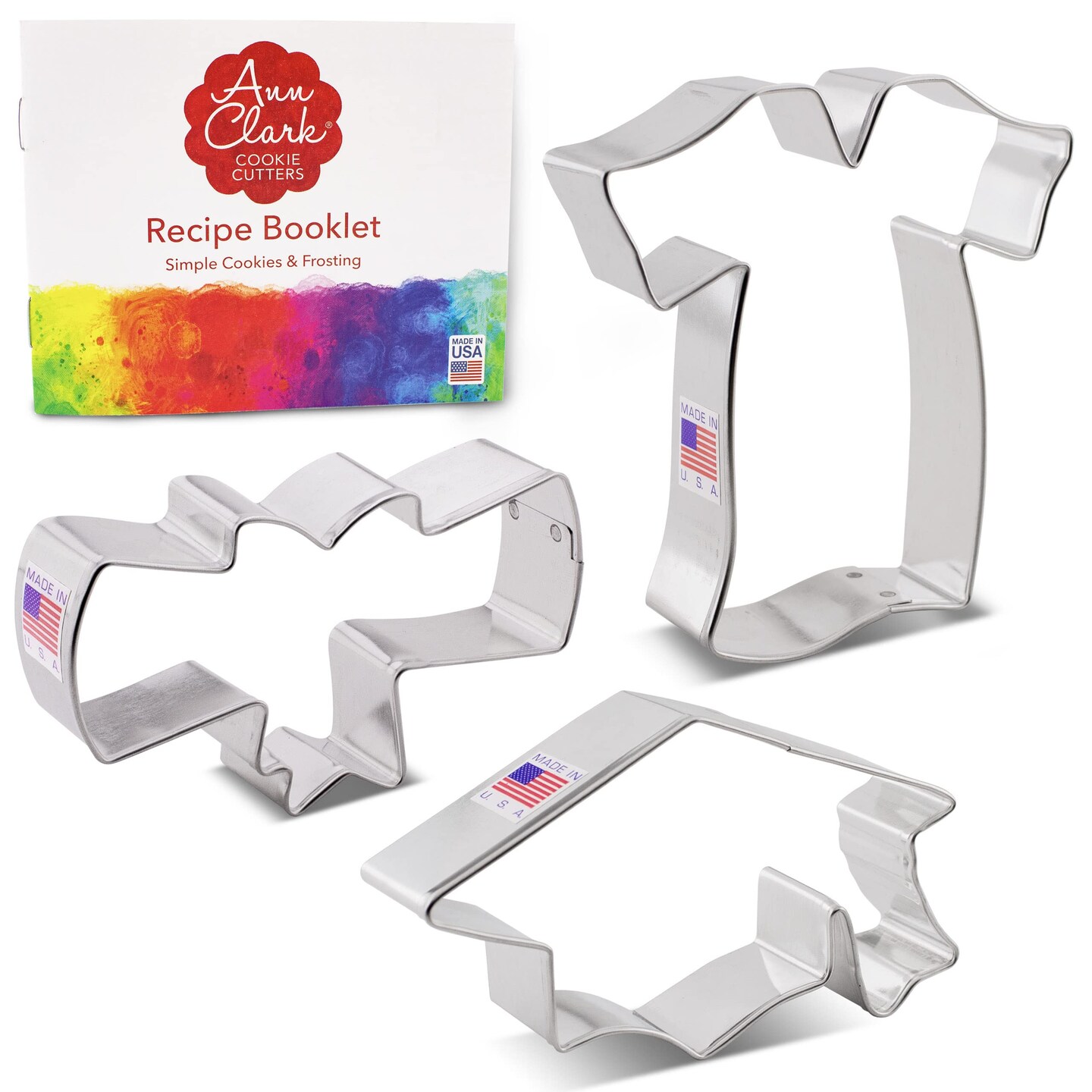 3 Pieces Graduation Cookie Cutters Set Made in the USA by Ann Clark, Graduation Cap, Diploma, Graduation Gown