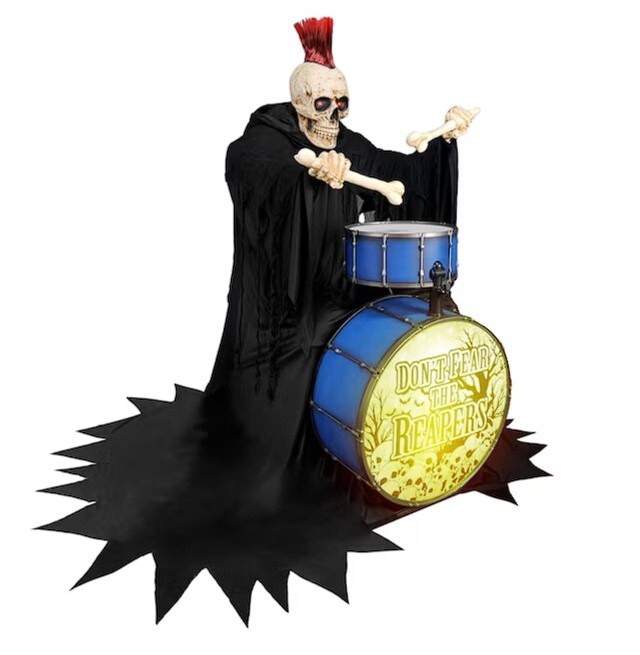 4-ft Bluetooth LED Drummer Reaper Halloween Animatronic