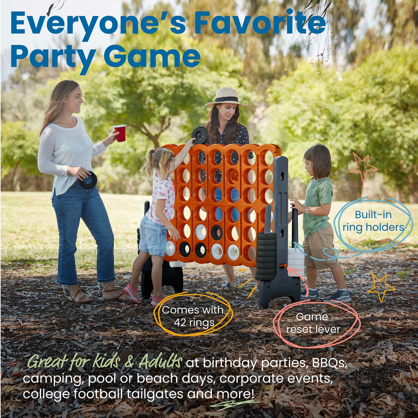 Jumbo 4-To-Score Giant Lawn Game Set