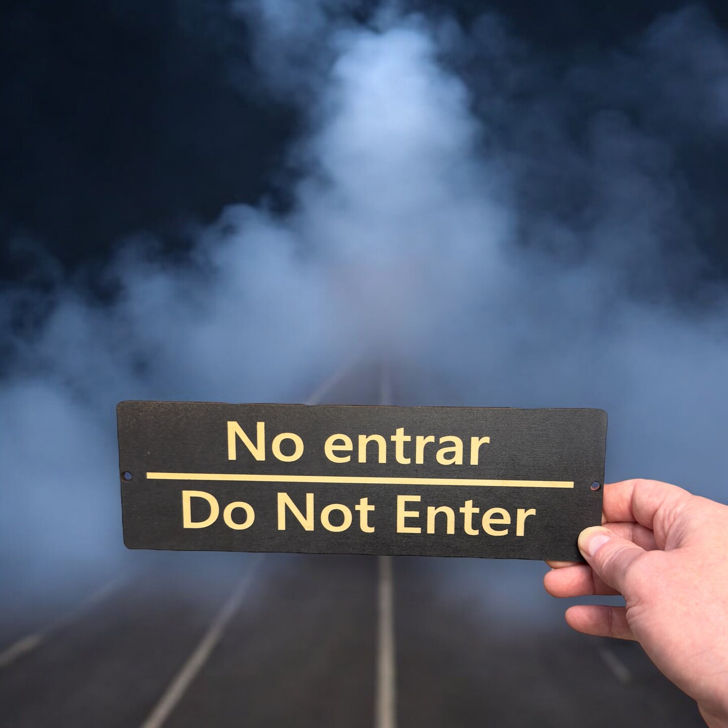 Sign - English and Spanish - No Entrar - Do not enter
