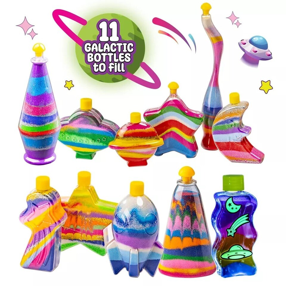 Galaxy Glow Sand Art Kit - Colored Sand &#x26; Art Bottles