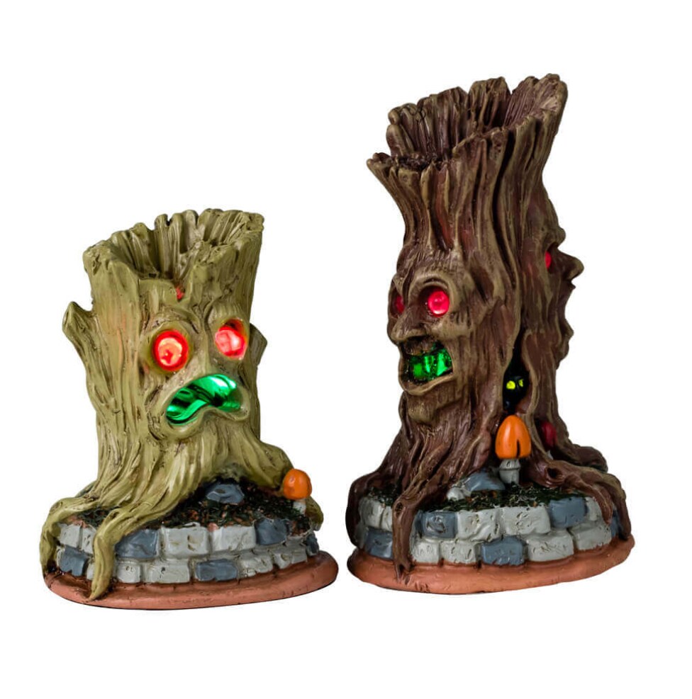 Lemax Spookytown Spooky Tree Trunks (Set of 2)