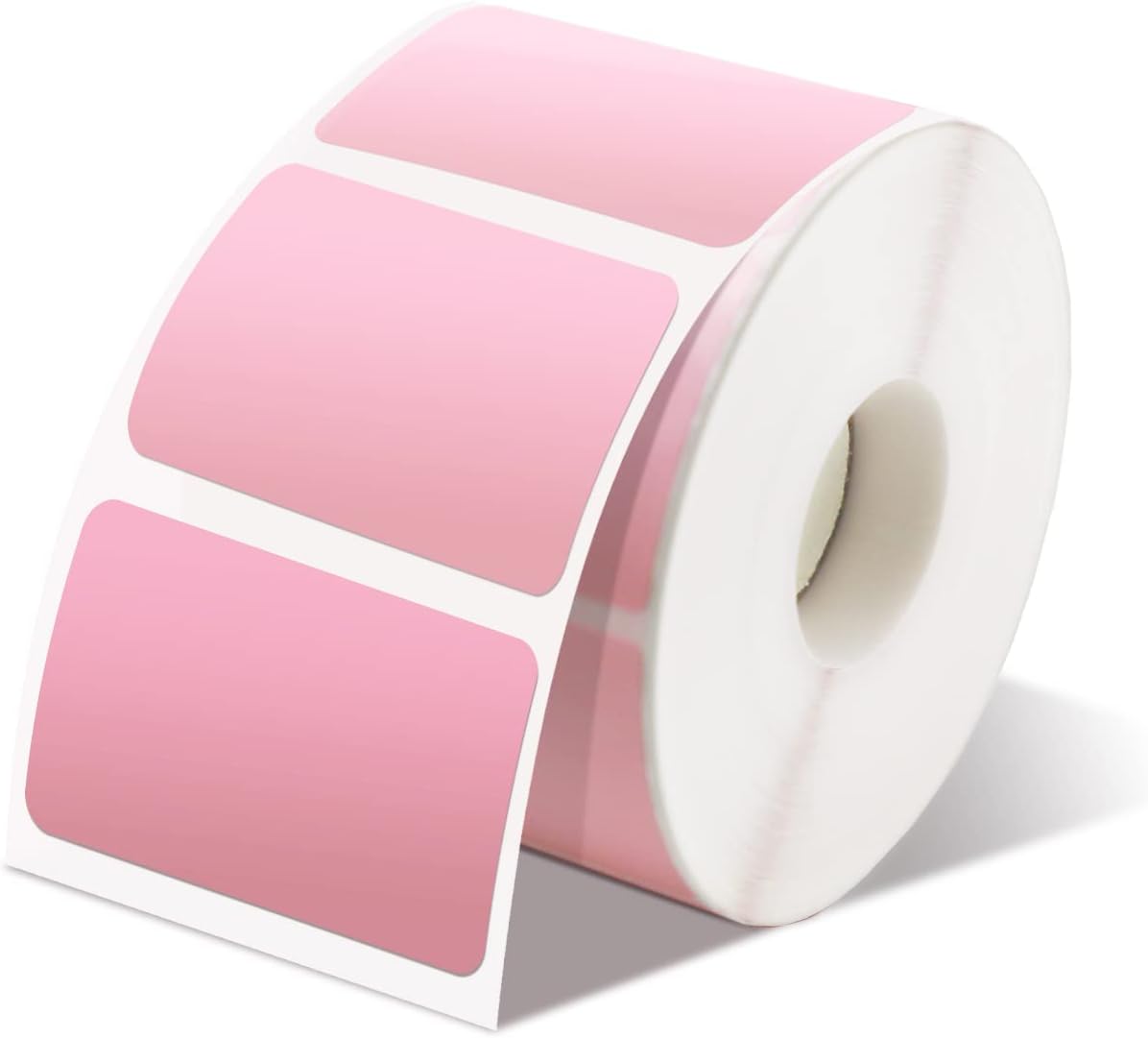 Pink Round Custom Direct Thermal Stickers 2.36&#x22;x1.57&#x22;