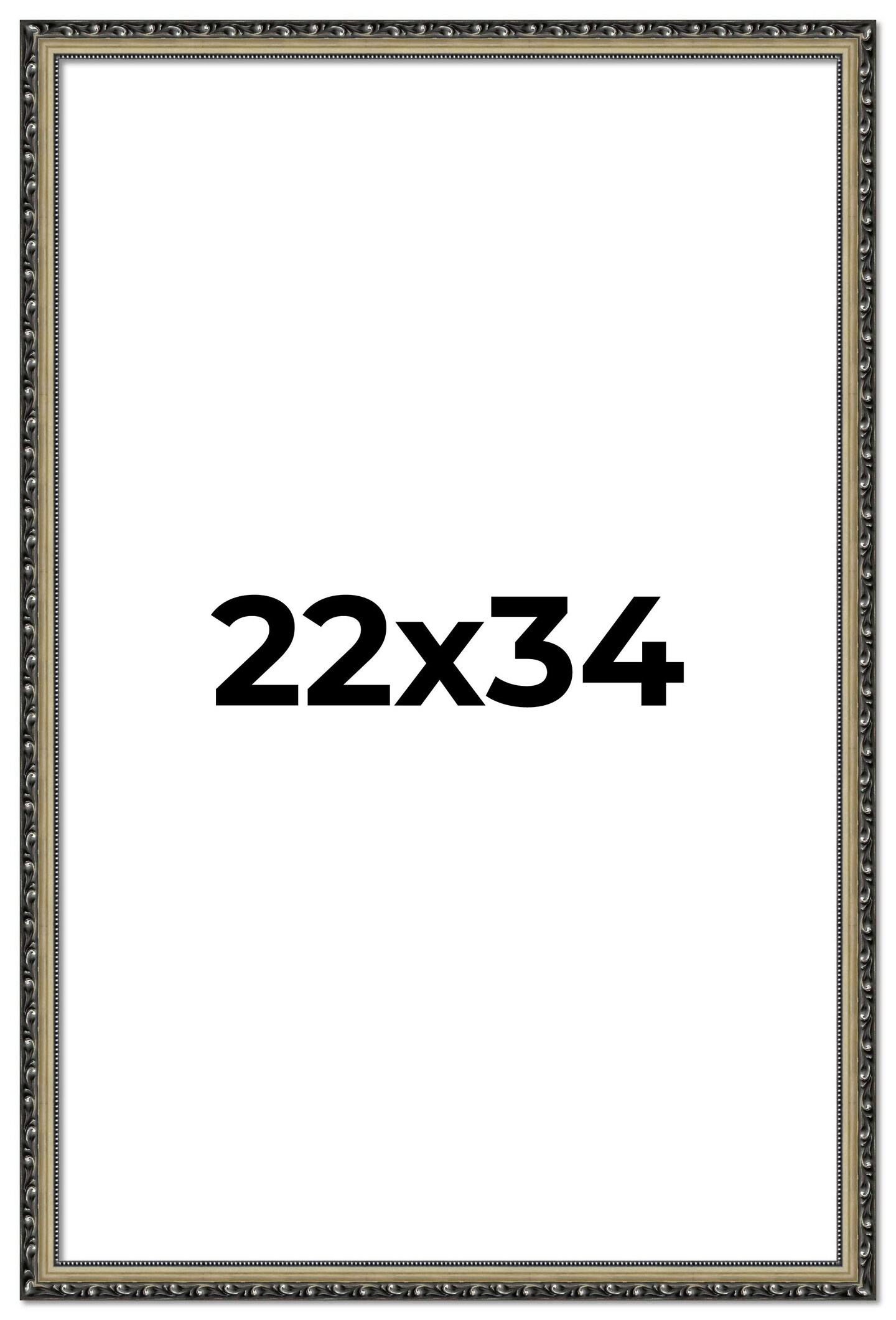 22x34 Museum-Quality Picture Frame with UV-Resistant Acrylic &#x26; Acid-Free Backing, Available in 4 Finishes - Gold, Silver, Bronze, and Black