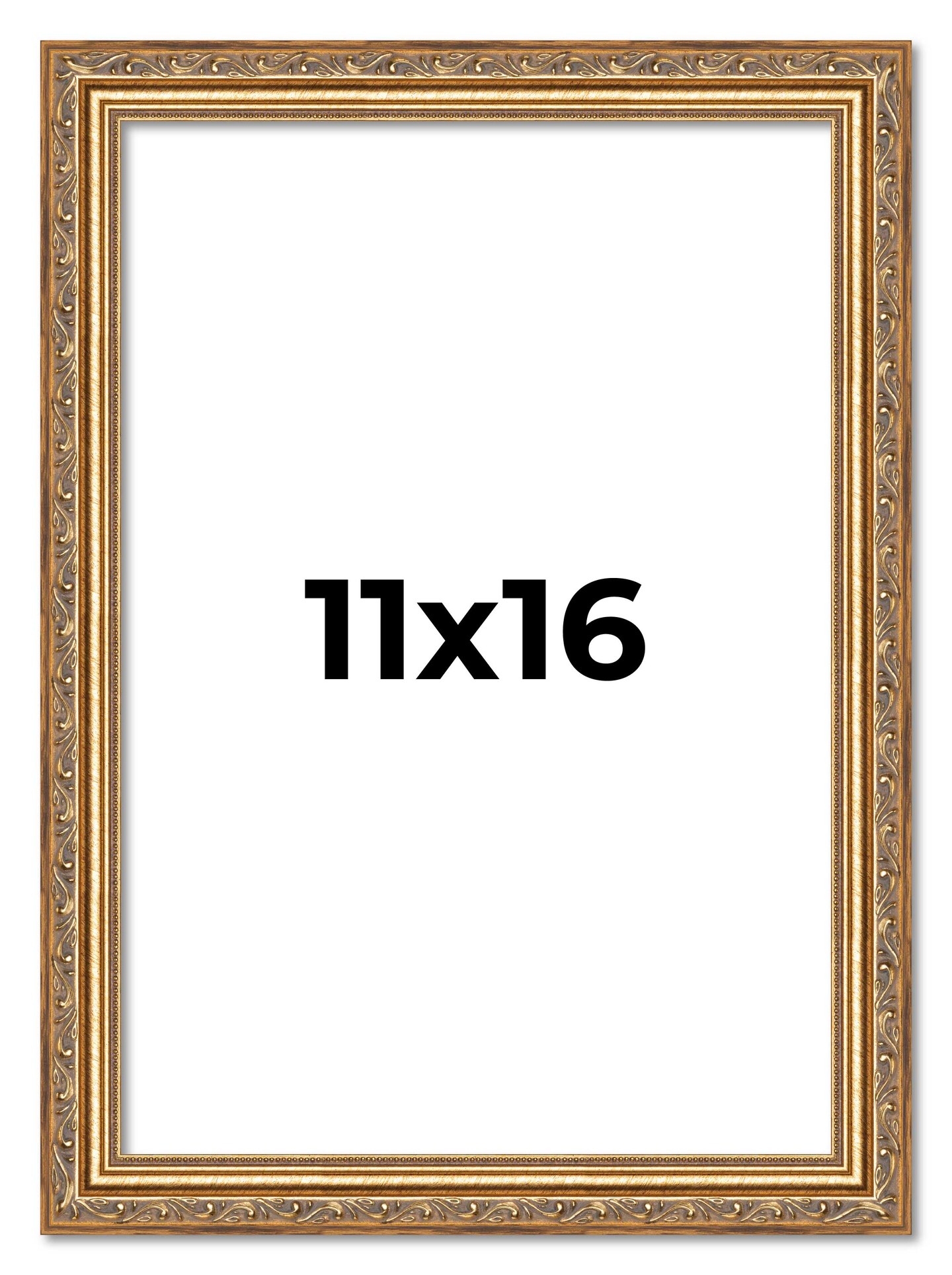 11x16 Museum-Quality Picture Frame with UV-Resistant Acrylic & Acid-Free Backing, Available in 4 Finishes - Gold, Silver, Bronze, and Black