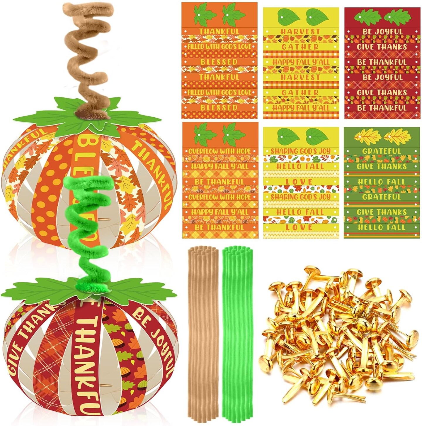 30 Set Fall Pumpkin Crafts Bulk Religious Christian Craft Kit(colorful)5.9 x 8.7 x 0.62 inches