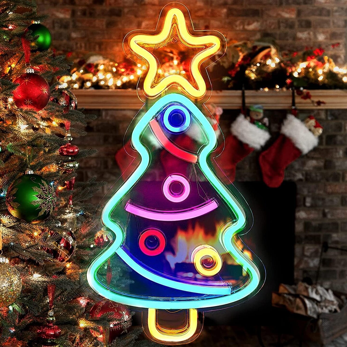 Christmas Tree Handmade Neon Sign - Neon Sign Wall Decor - Handmade Neon Wall Sign - Events Collection - Led Sign - Christmas Wall Décor outlet