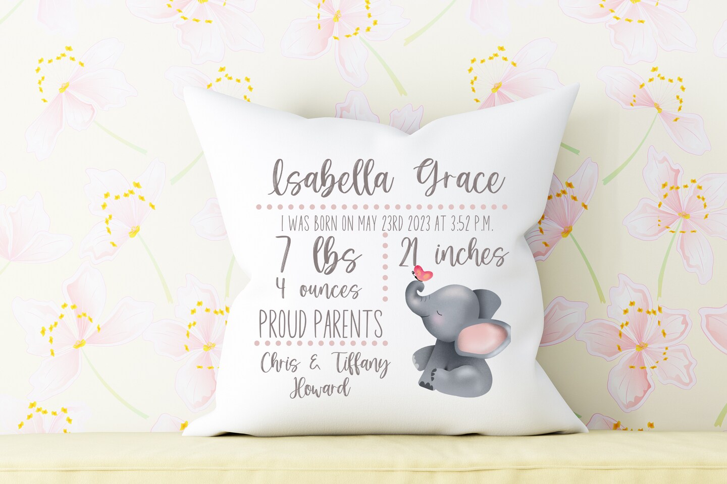 Birth announcement Pillow- store birth stats Blanket - personalized pillow- new baby gift - baby gift personalized - made to order