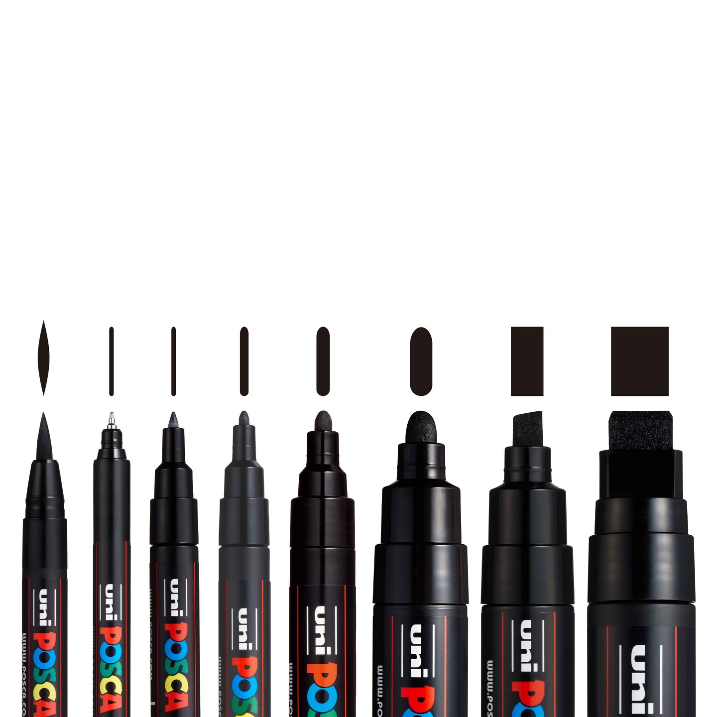 POSCA All Black Paint Marker Set of 8 | Michaels