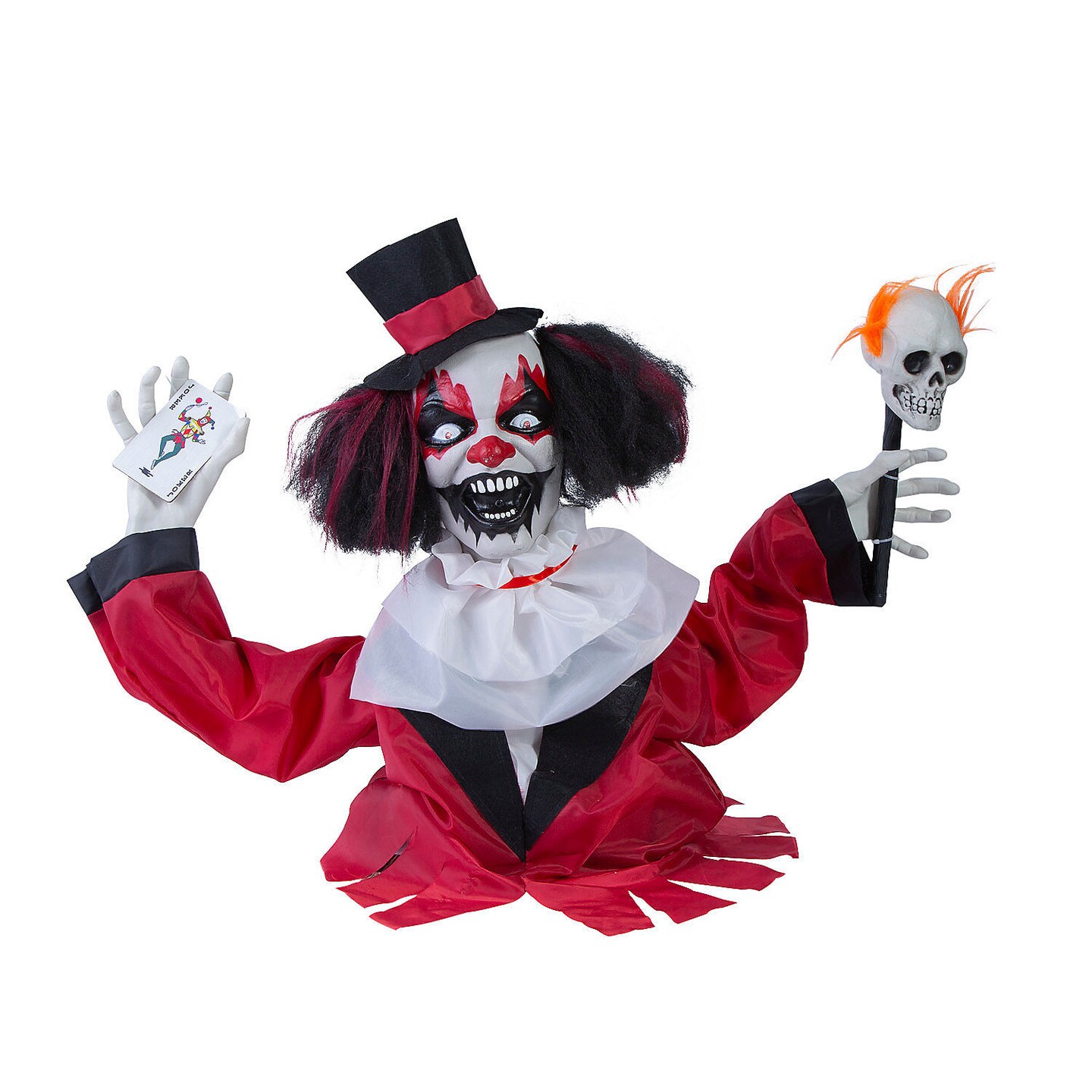 Groundbreaker Animated Black Red &#x26; White Clown 19 1/2&#x22;