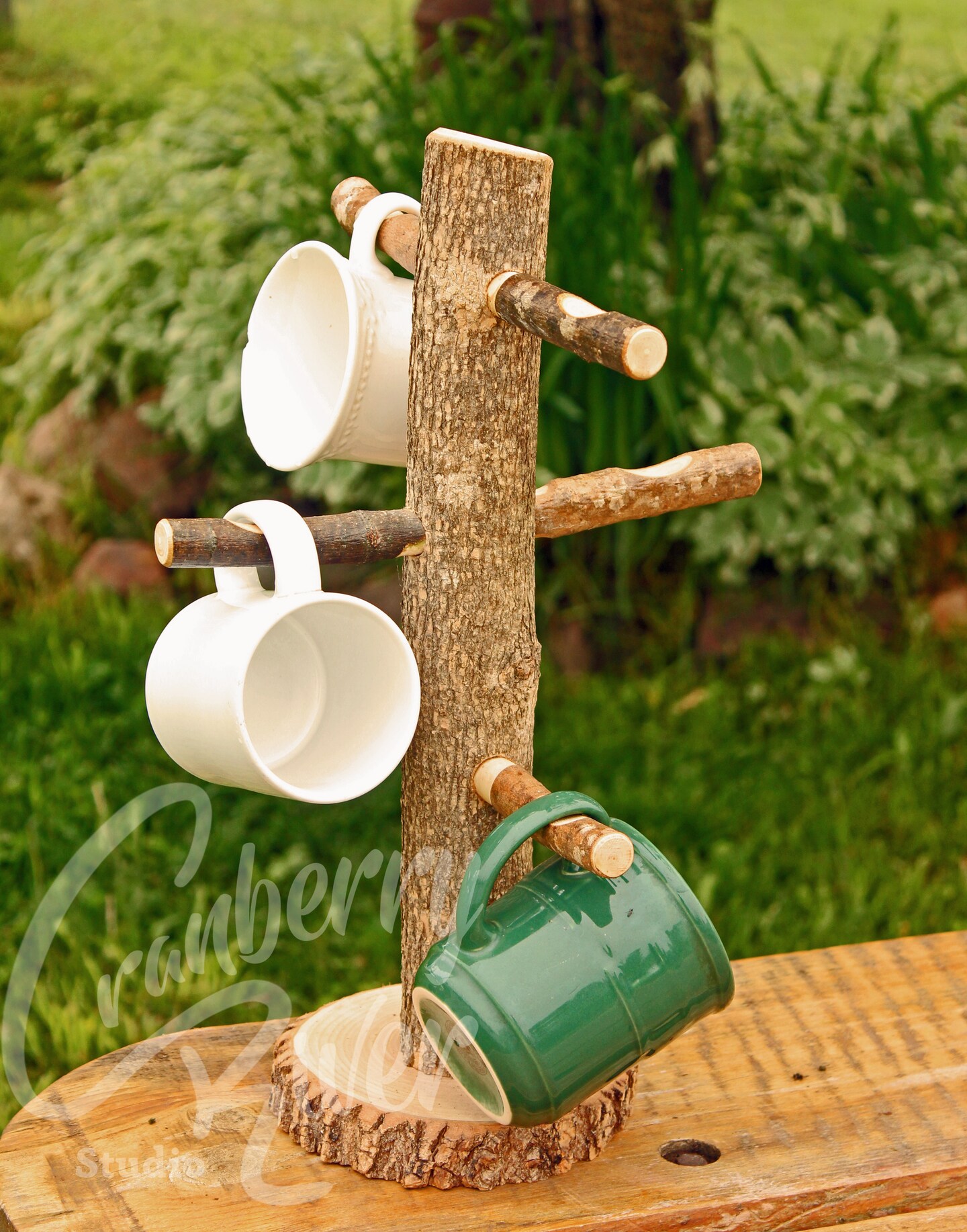 Coffee and Tea Mug Tree Made from Real Logs and Branches | MakerPlace by  Michaels