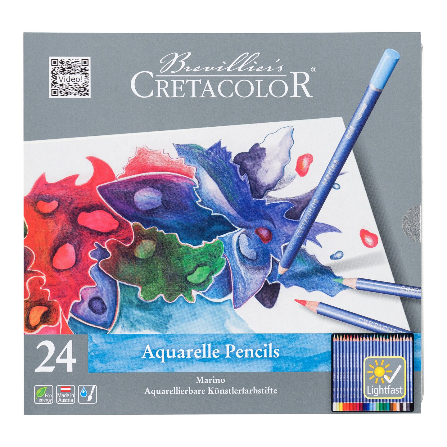 Cretacolor Marino Lightfast Watercolor Pencil Set, 24Pencil Set Michaels