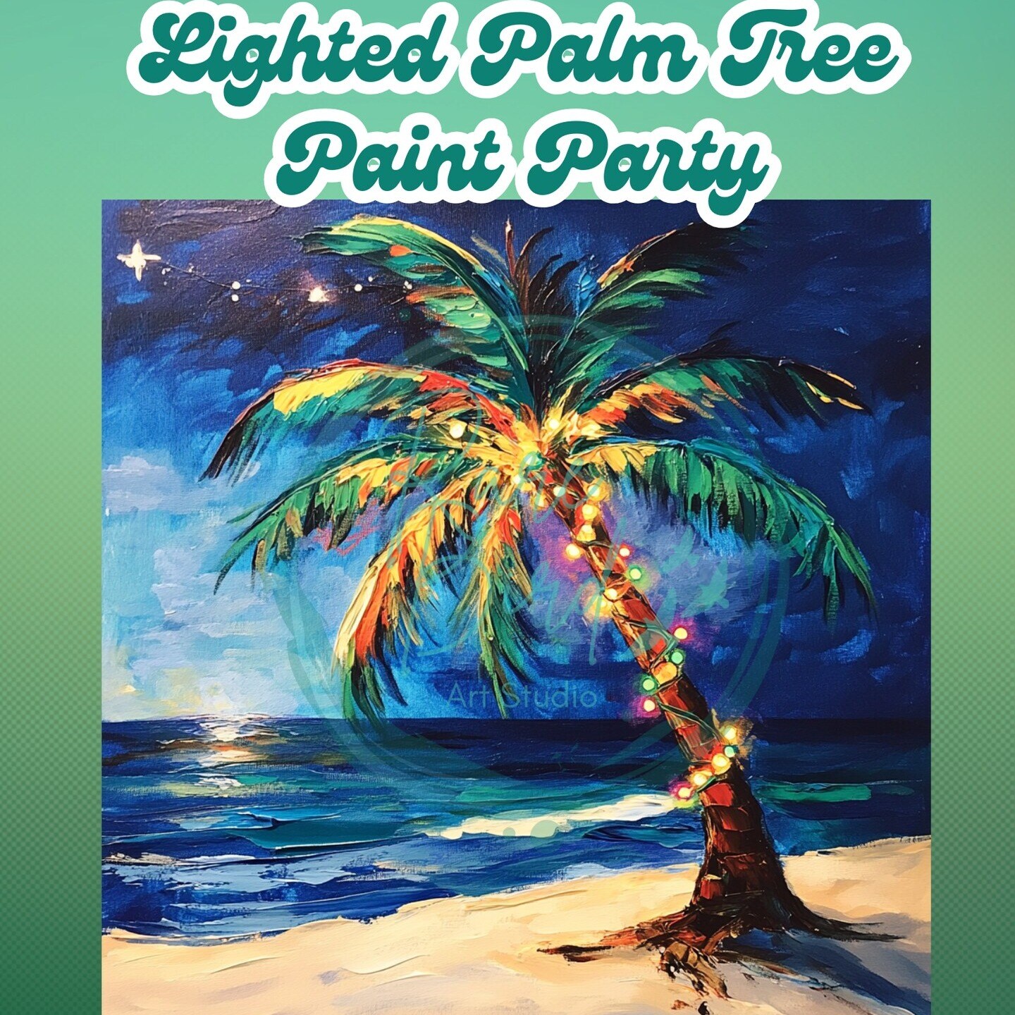 Lighted Palm Tree Paint Party