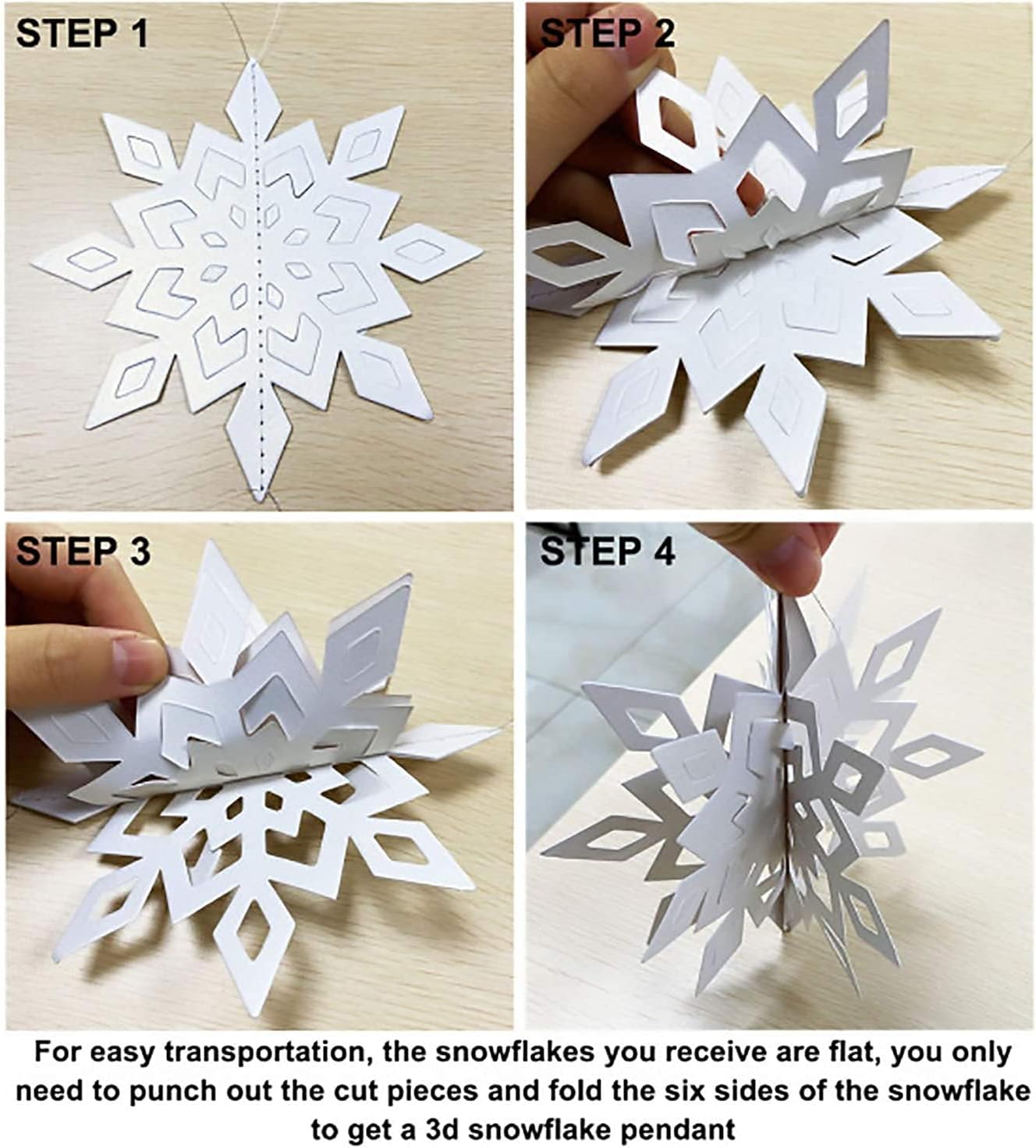 Christmas Hanging Snowflake Decorations White 3d Snowflakes Snowflake Ornaments Christmas Decorations Indoor Home Decor