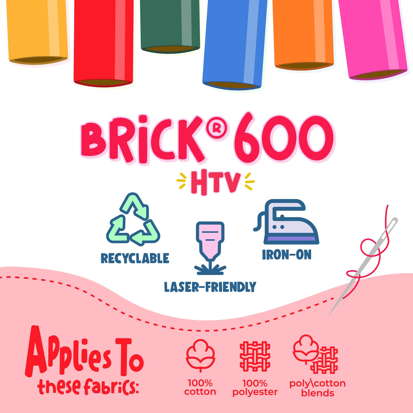 Siser&#xAE; Brick&#xAE; 600 Heat Transfer Vinyl, 11.8&#x22; x 24&#x22;
