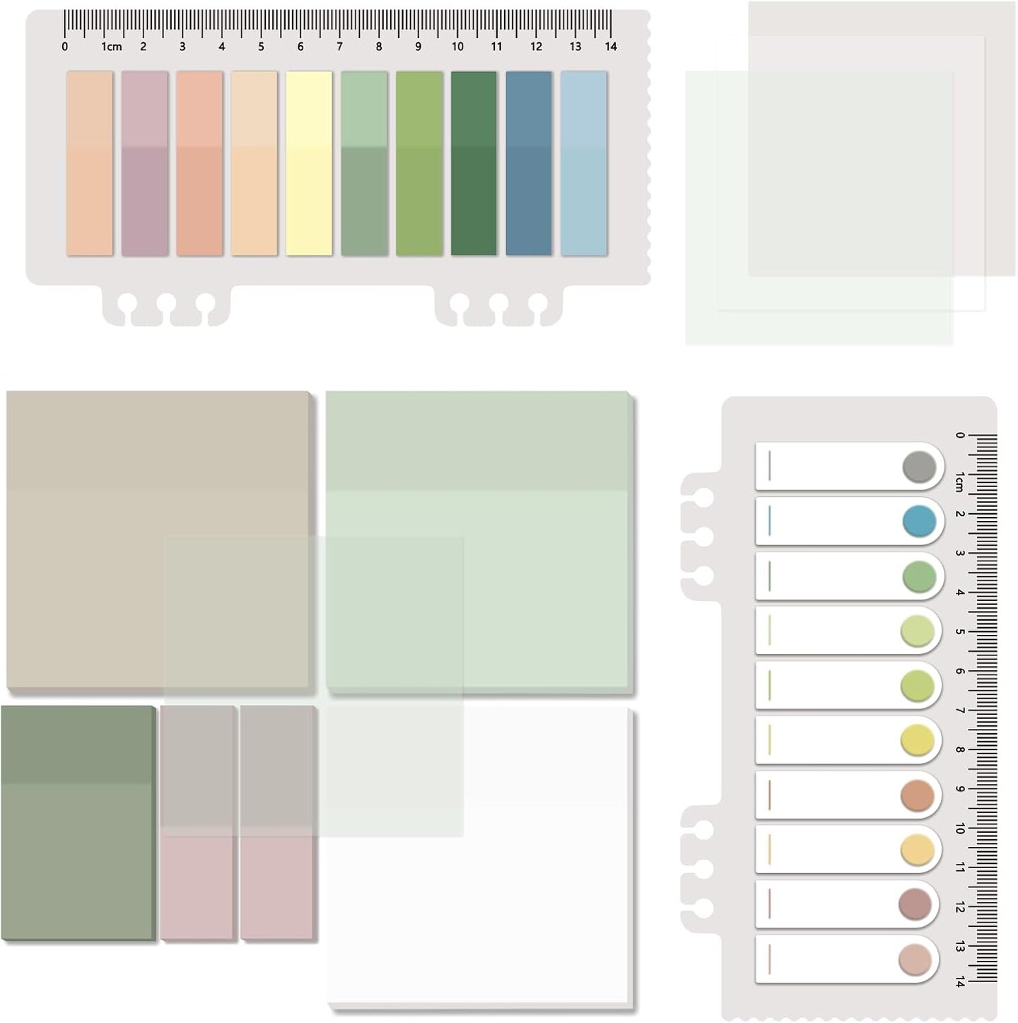 700 Sheets Transparent Sticky Notes, Clear Waterproof See Through Memo Pad, Self-Adhesive Translucent Writable Index Tabs for Annotating Books, Office &#x26; School Study Supplies