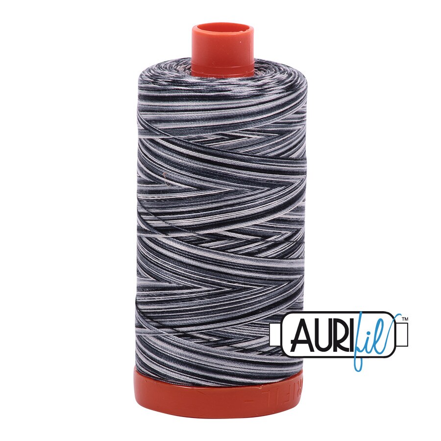 Graphite - Variegated (4665) | 50wt Large Spool (1300M / 1422Y) | Aurifil Thread