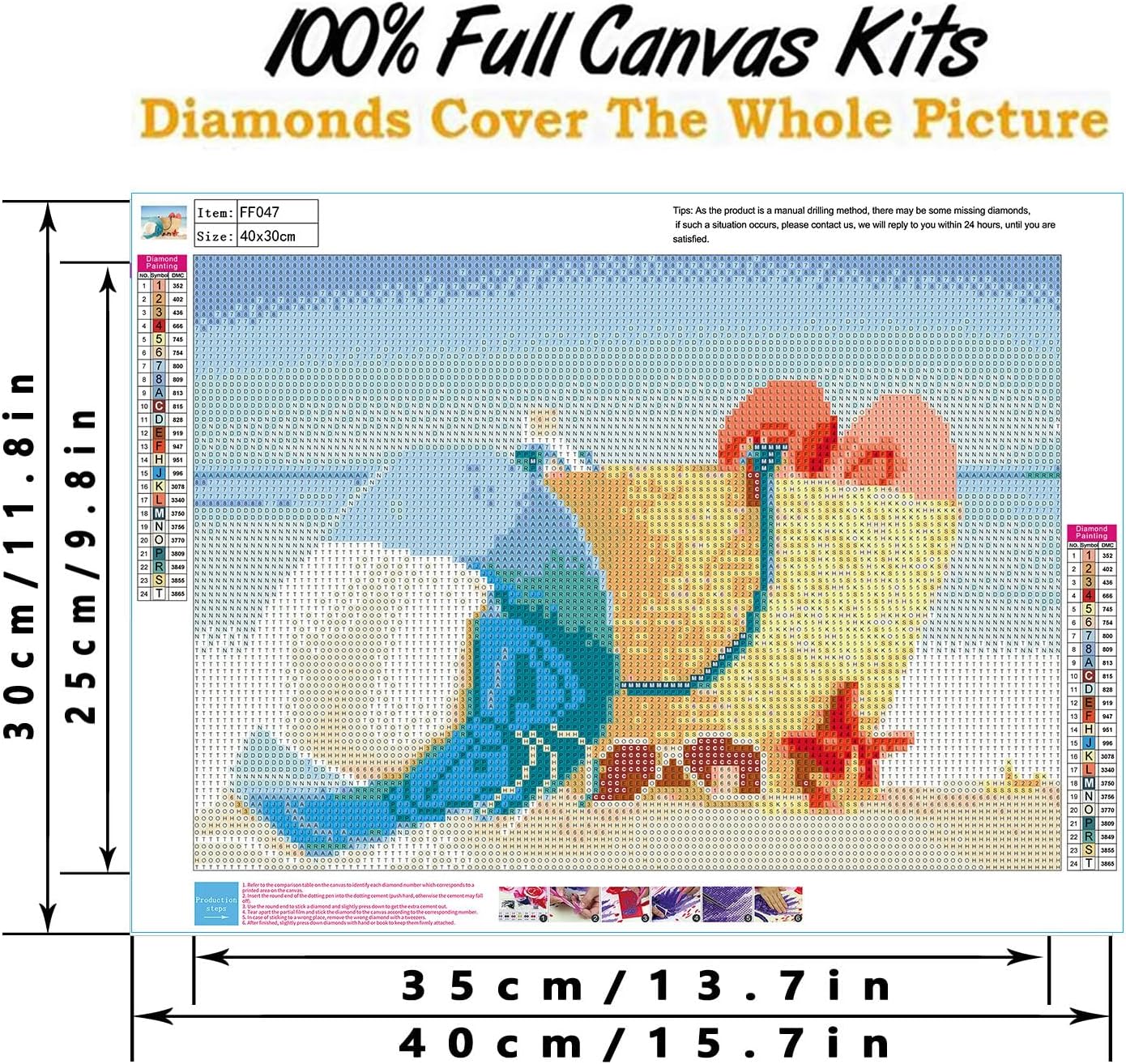 Sea Beach Diamond Painting Kits for Adults,Seaside Landscape Diamond Art,Blue Sky, White Clouds and Sandy Diamond Painting Scenery,Hat and Bag Diamond Painting Wall Decor 12x16in