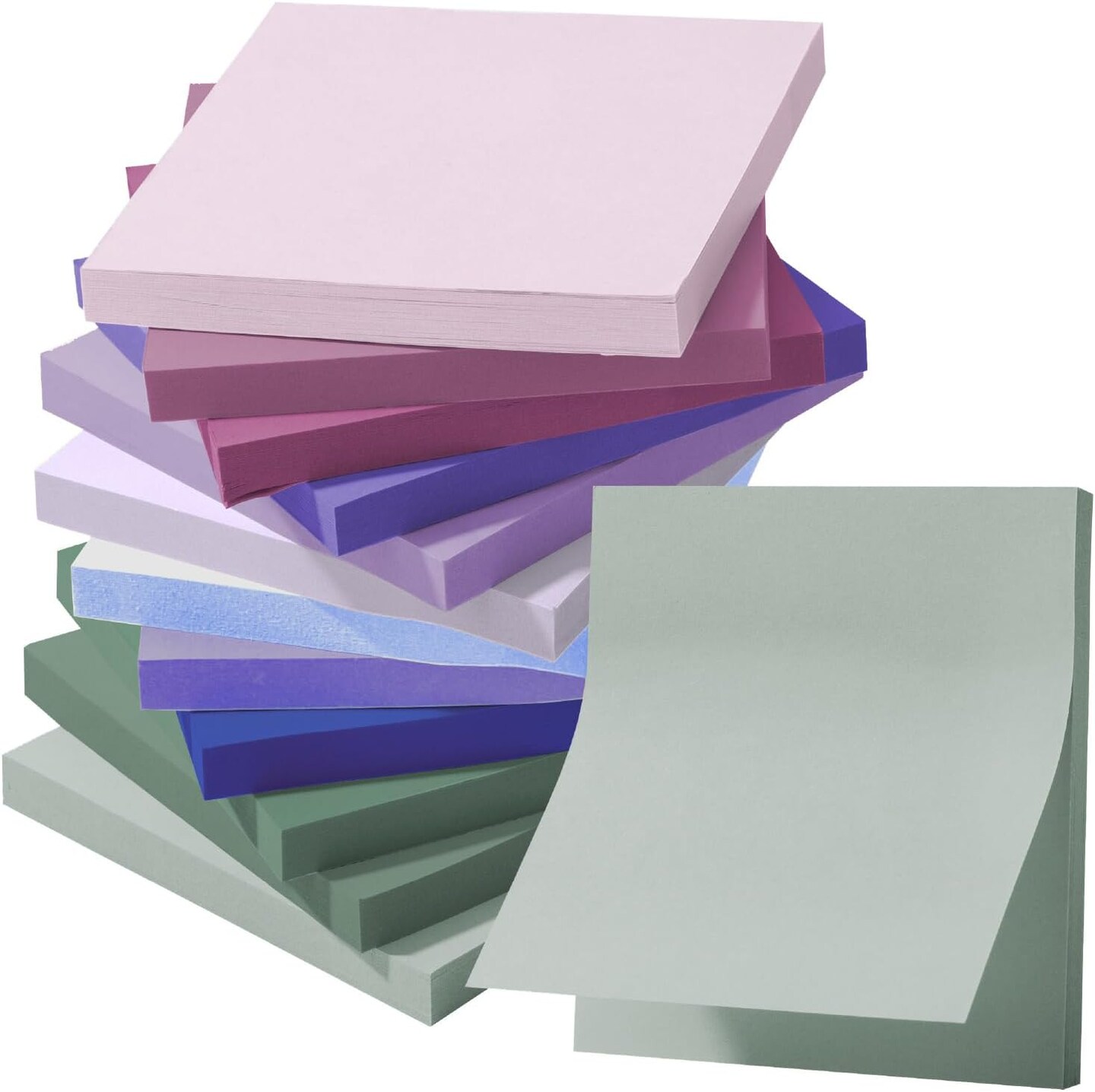 Colorful Sticky Notes, 12 Pads, Mute Colors Sticky Notes Bulk, Sticky Note, Self-Stick Note Pads