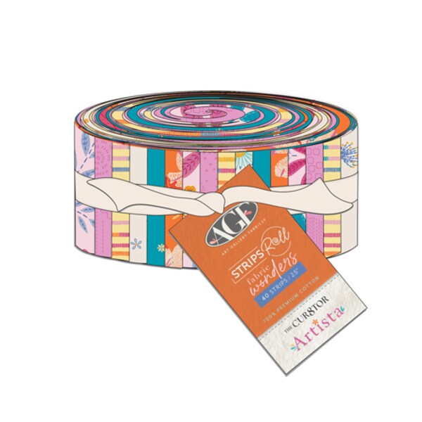 The Cur8tor 2.5" Strip Roll (Jelly Roll) in Artista by Art Gallery (SRW-CUR8-AR6)