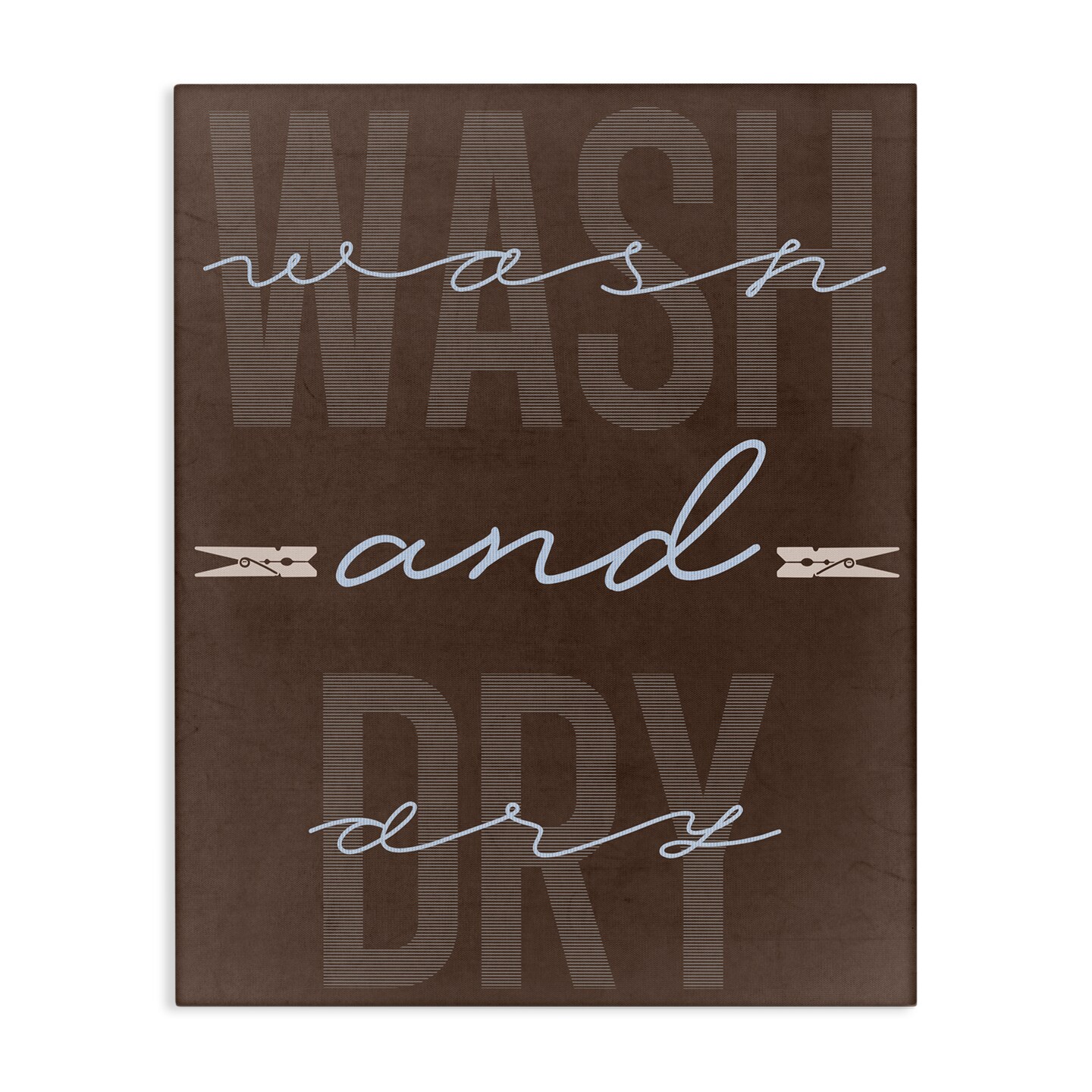Stupell Industries Wash And Dry Brown Canvas, design by Marcus Prime