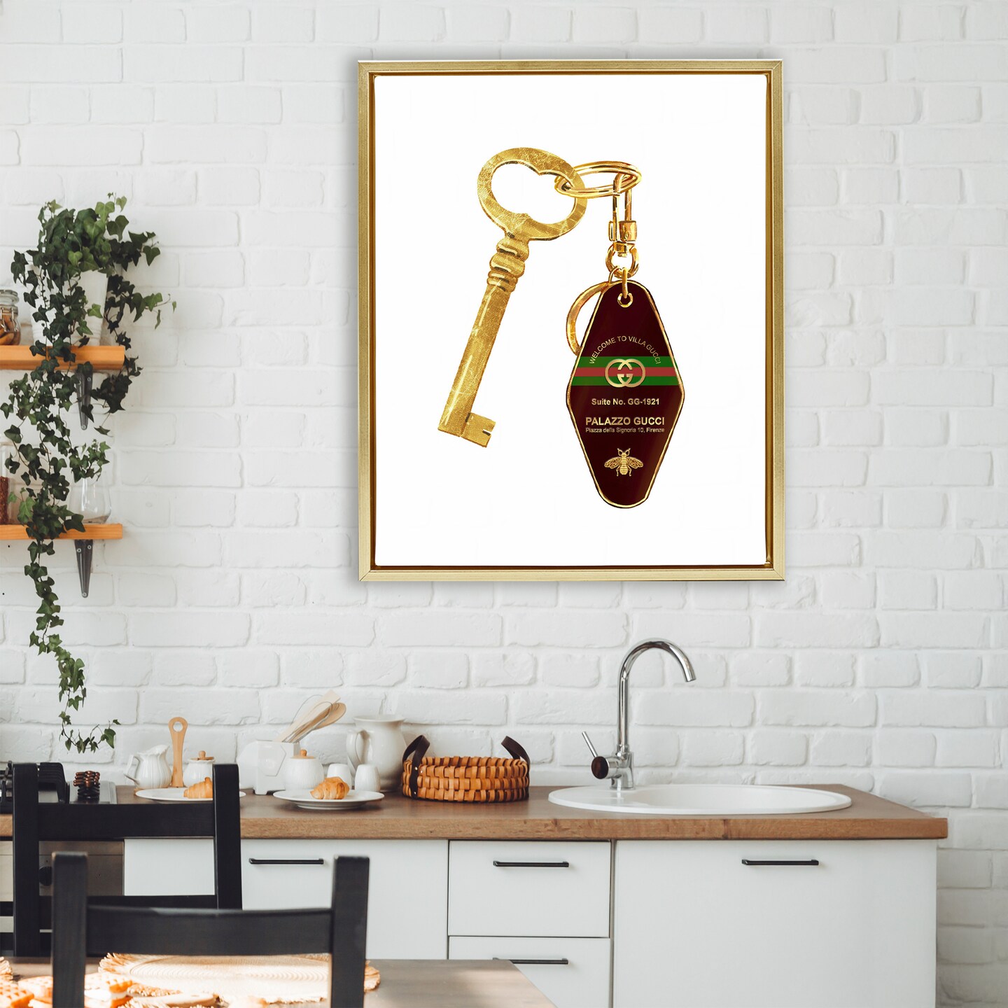 Stupell Industries Luxury Hotel Key Floating Frame, design by Ziwei Li