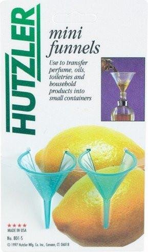 Hutzler 1oz Mini Funnel 2 Pack - Container Bottle Transfer Tool