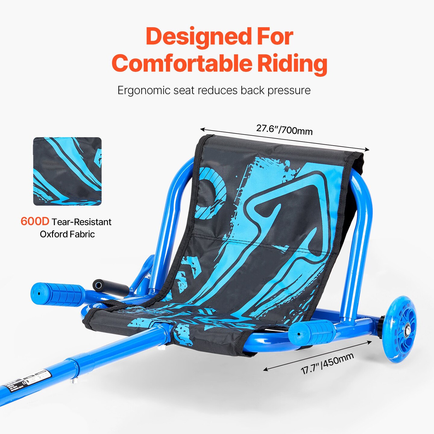 Kids Ride On Scooter Zigzag Motion Swing Car Drifting Toy for Indoor Outdoor Use