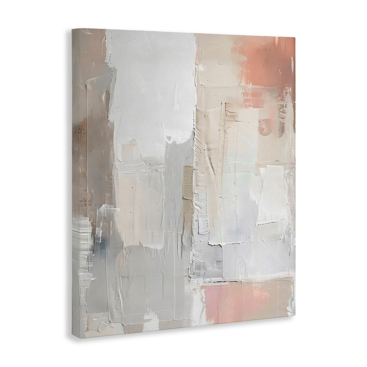 Stupell Industries Blue & Neutral Abstraction Canvas, design by Riley B