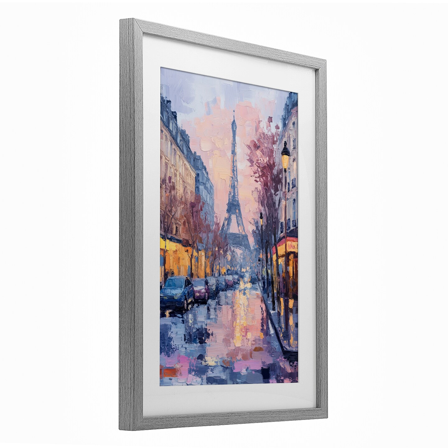 Stupell Industries Paris Street Abstract City Framed Print Under Glass, design by Petal Prints Design