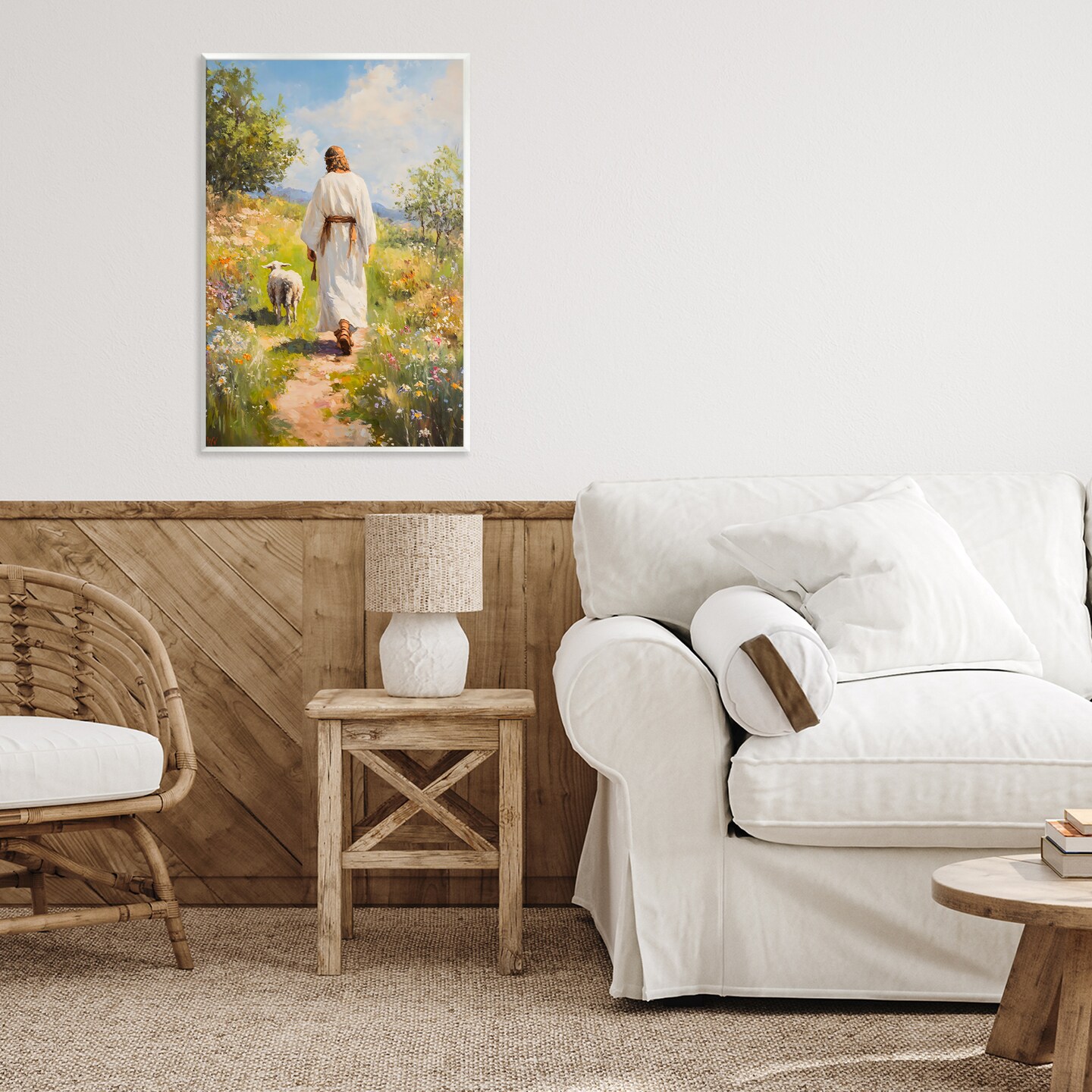 Stupell Industries Jesus Leaving the Sheep Wall Plaque, design by LSR Design Studio
