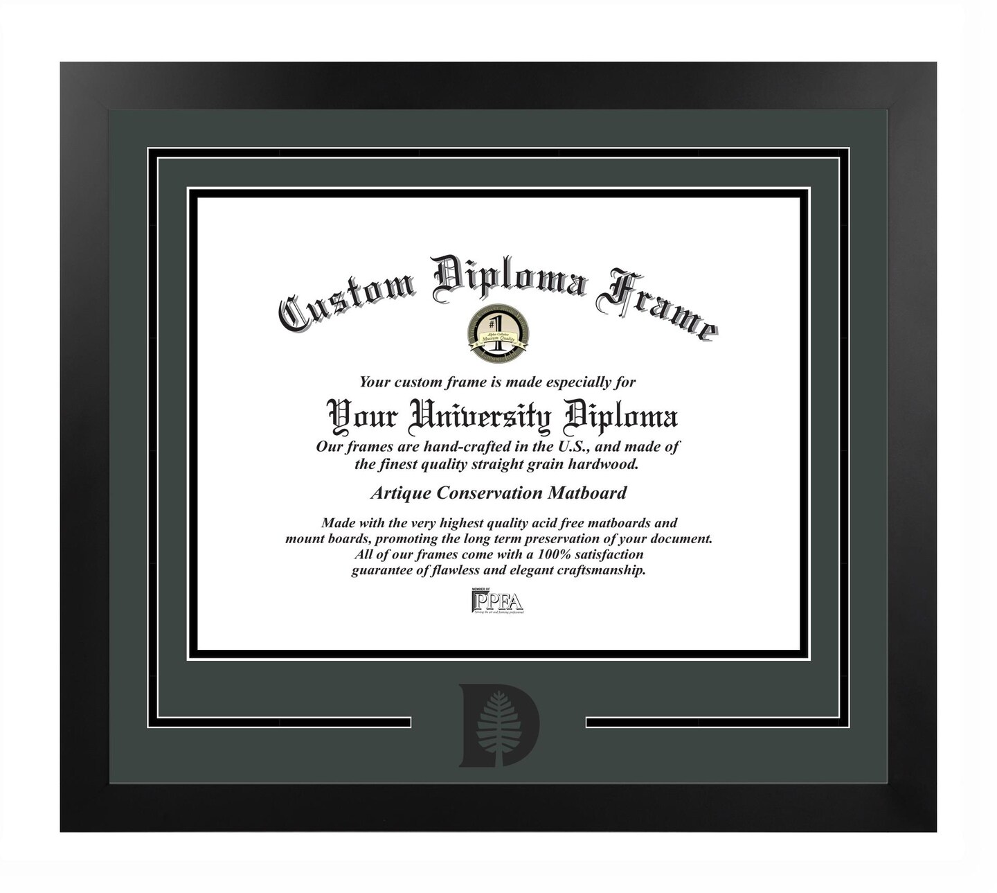 Dartmouth College 16 w x 12h Spirit Diploma Manhattan Black Frame with Bonus Campus Images Lithograph (value savings $59)