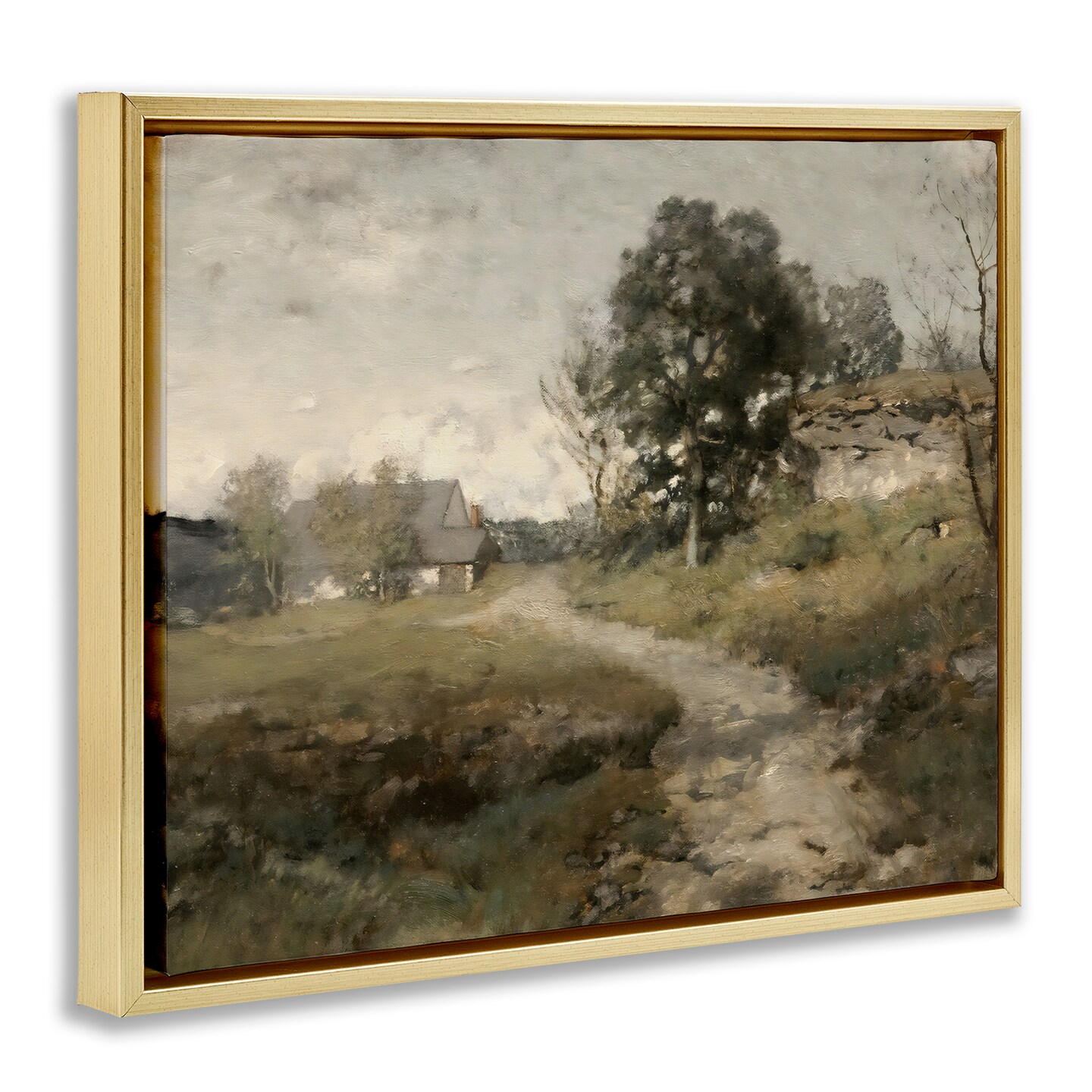 Stupell Industries Vintage Farmhouse Scenic Landscape Floating Frame, design by Riley B