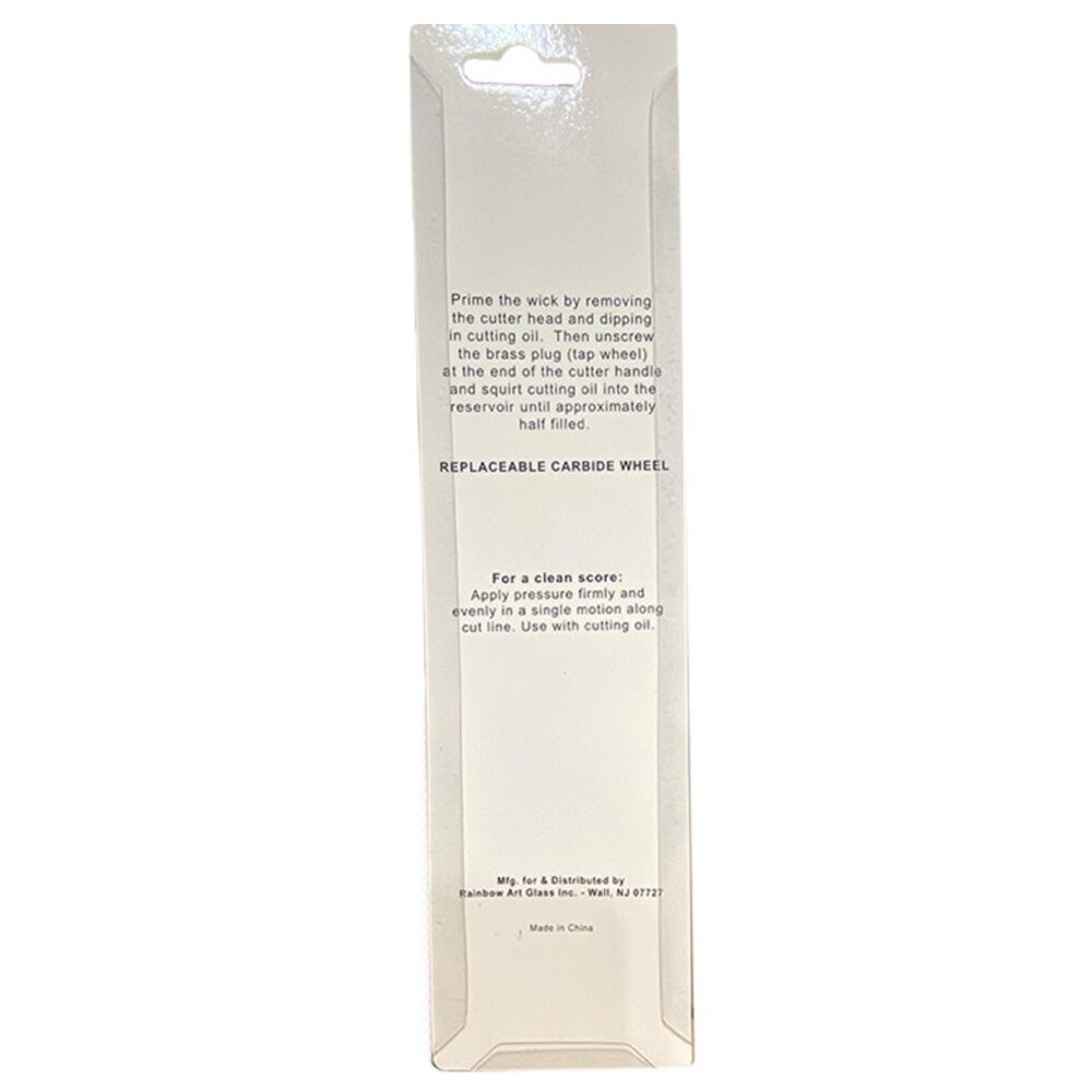 Rainbow Art Glass Tungsten Carbide Pencil Grip Oil-Fed Glass Cutter