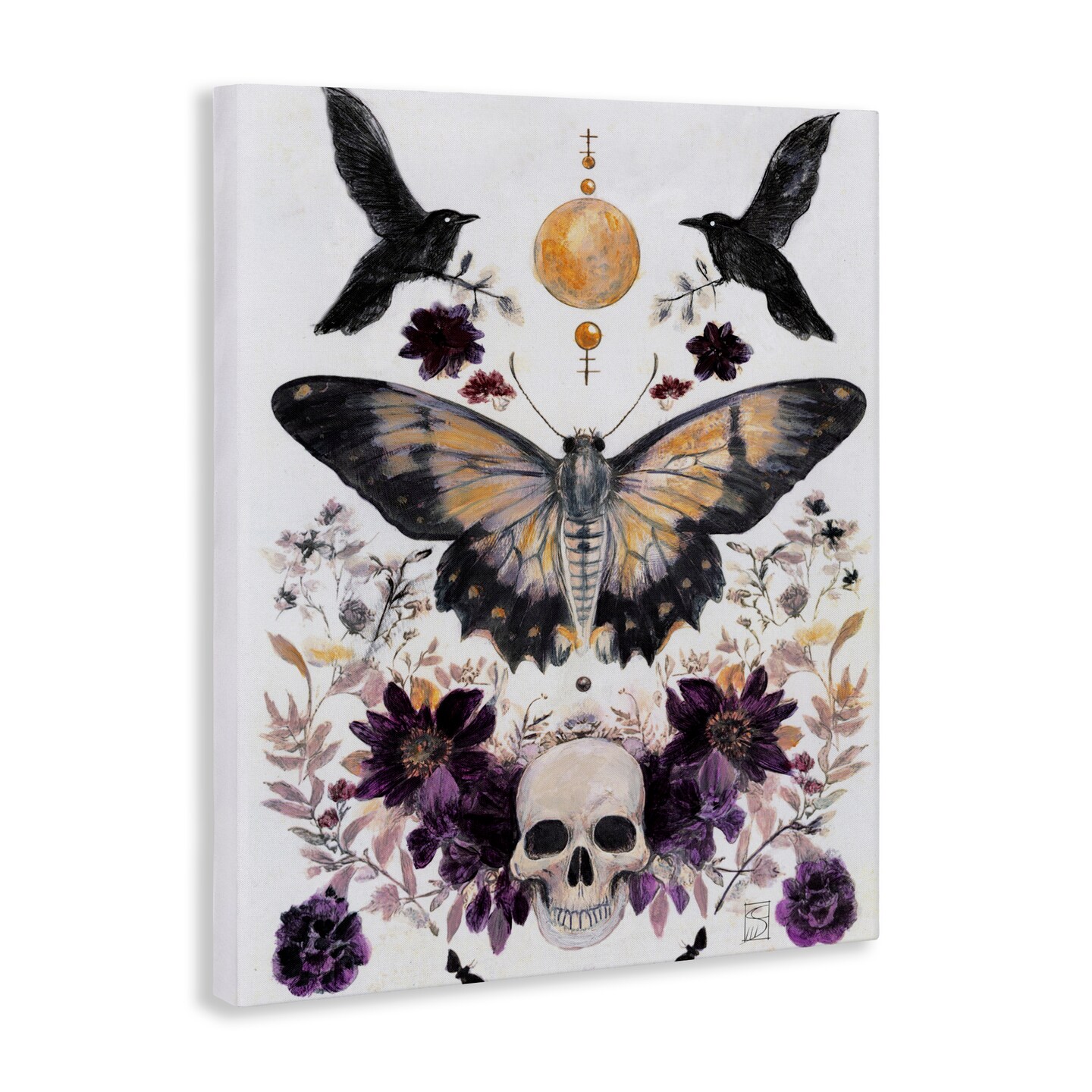 Stupell Industries Gothic Tarot with Moth Canvas, design by Sara Culpepper