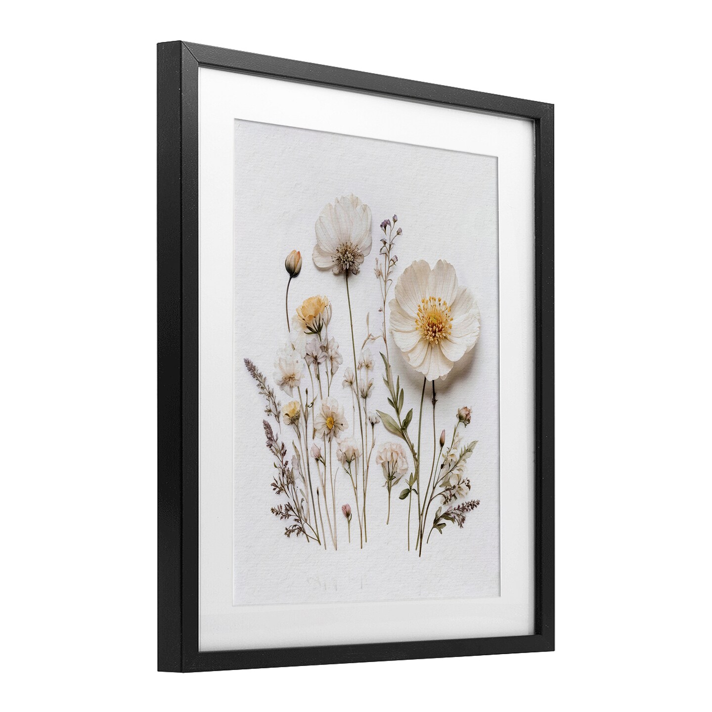 Stupell Industries Pressed Bathroom Botanicals Framed Print Under Glass, design by Lettered and Lined