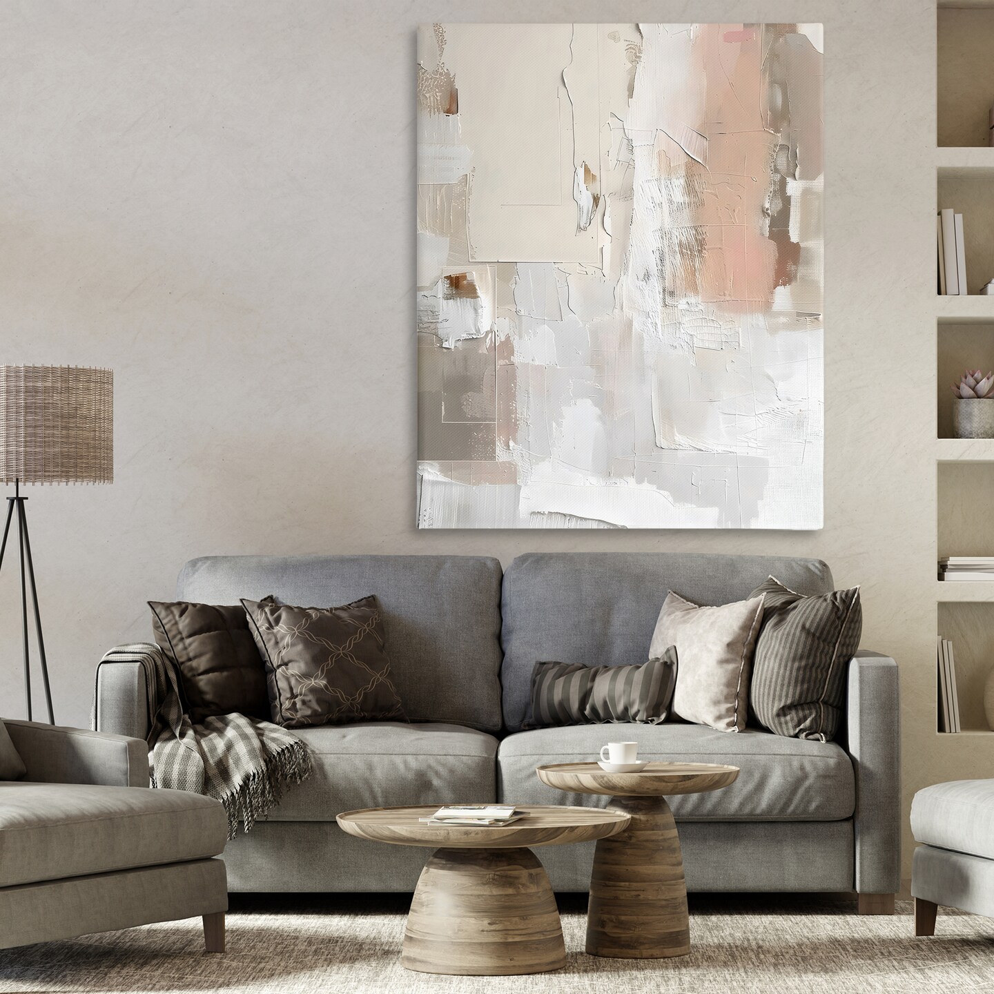 Stupell Industries Blush & Neutrals Abstract Canvas, design by Riley B