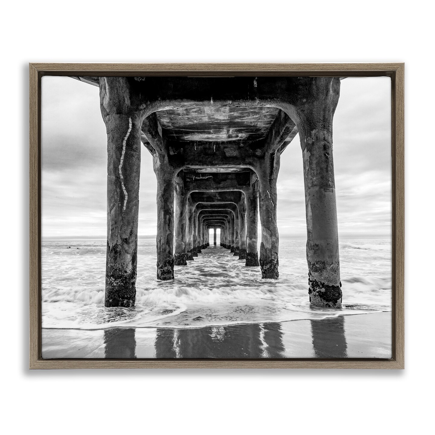 Stupell Industries Pier Structure in Perspective Floating Frame, design by Jeff Poe Photography