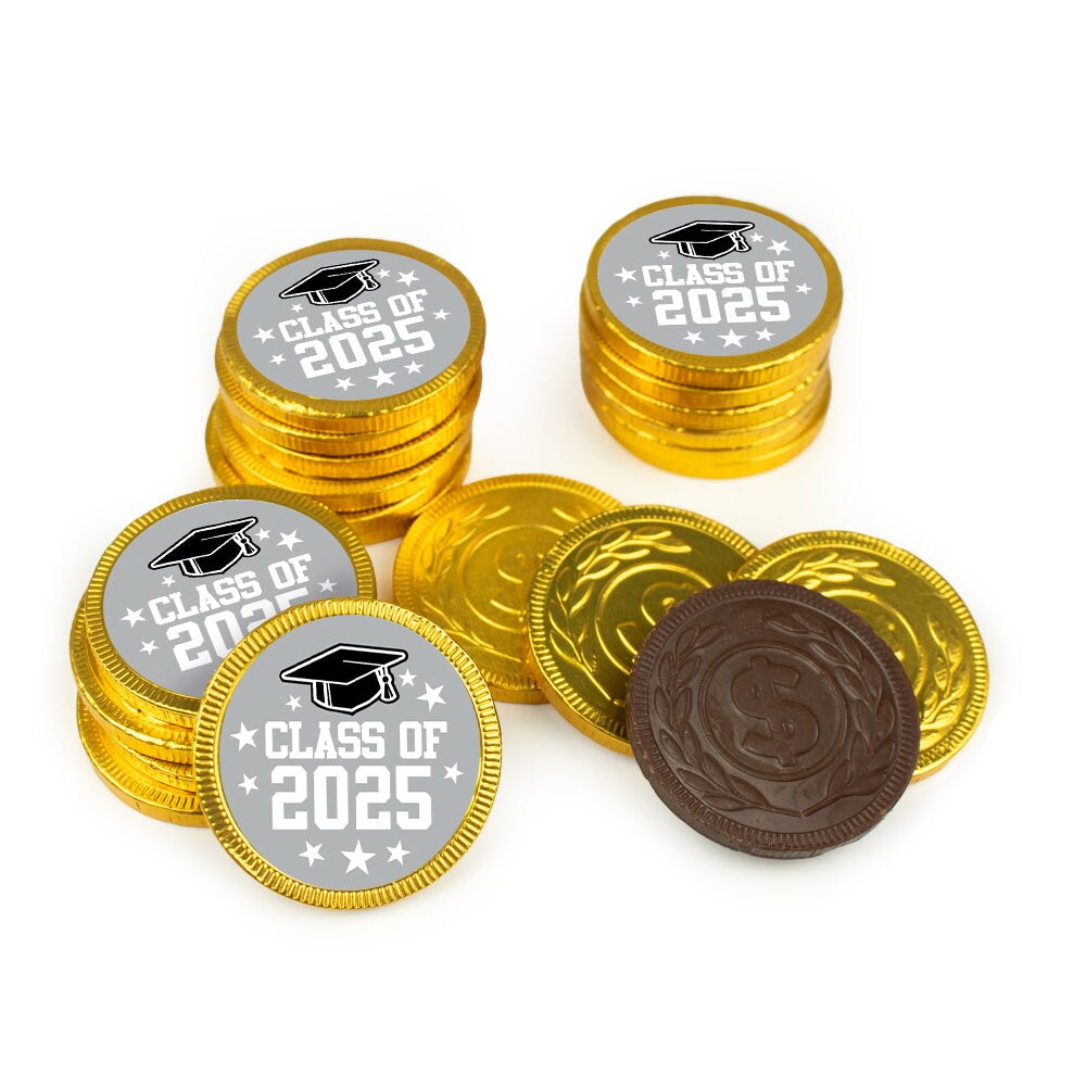 80 Pcs Graduation Candy Party Favors Class of 2025 Chocolate Coins ...