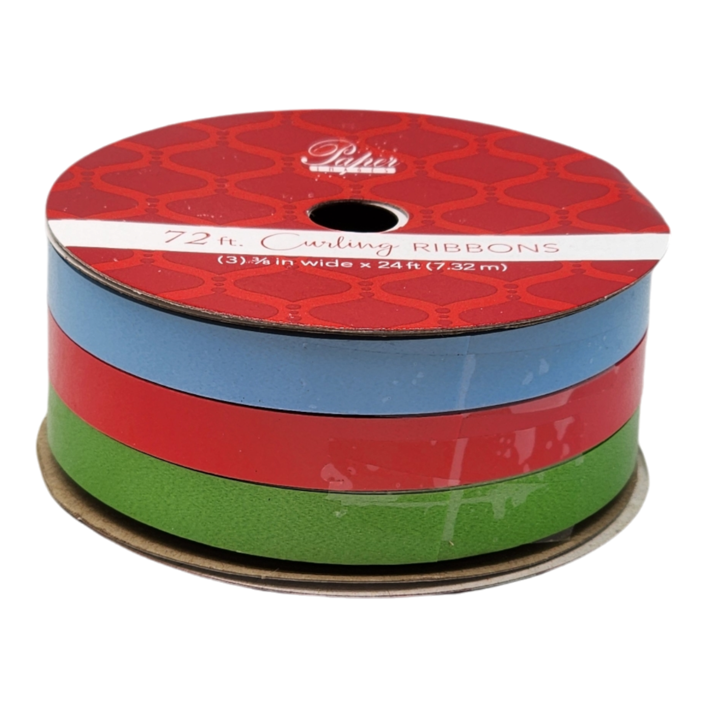 3/8 Inch Curling Ribbon - 3 Colors - 24 Feet Each - Blue/Red/Green ...
