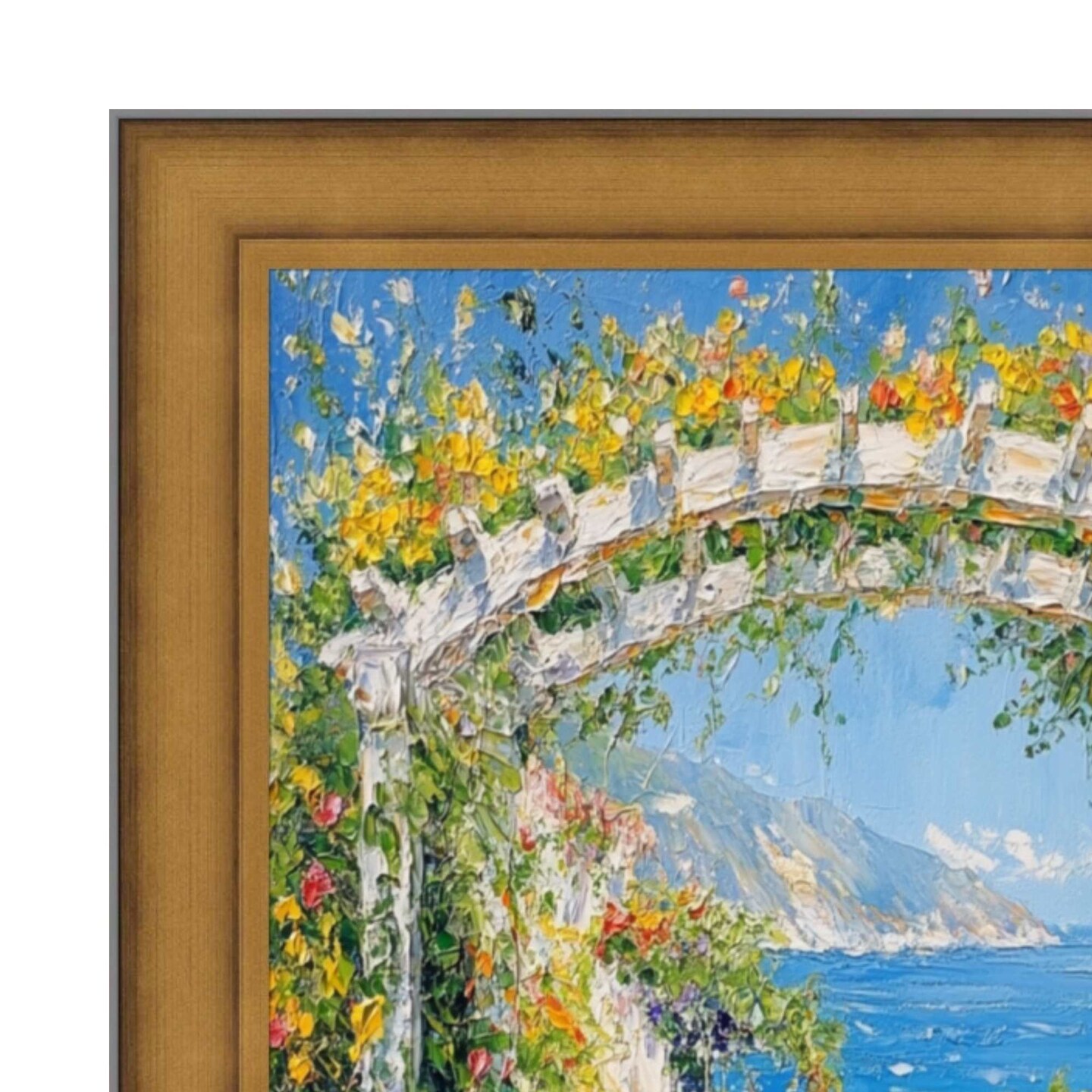 Industrial Gold Metal Slope Picture Frame 30x30 frame