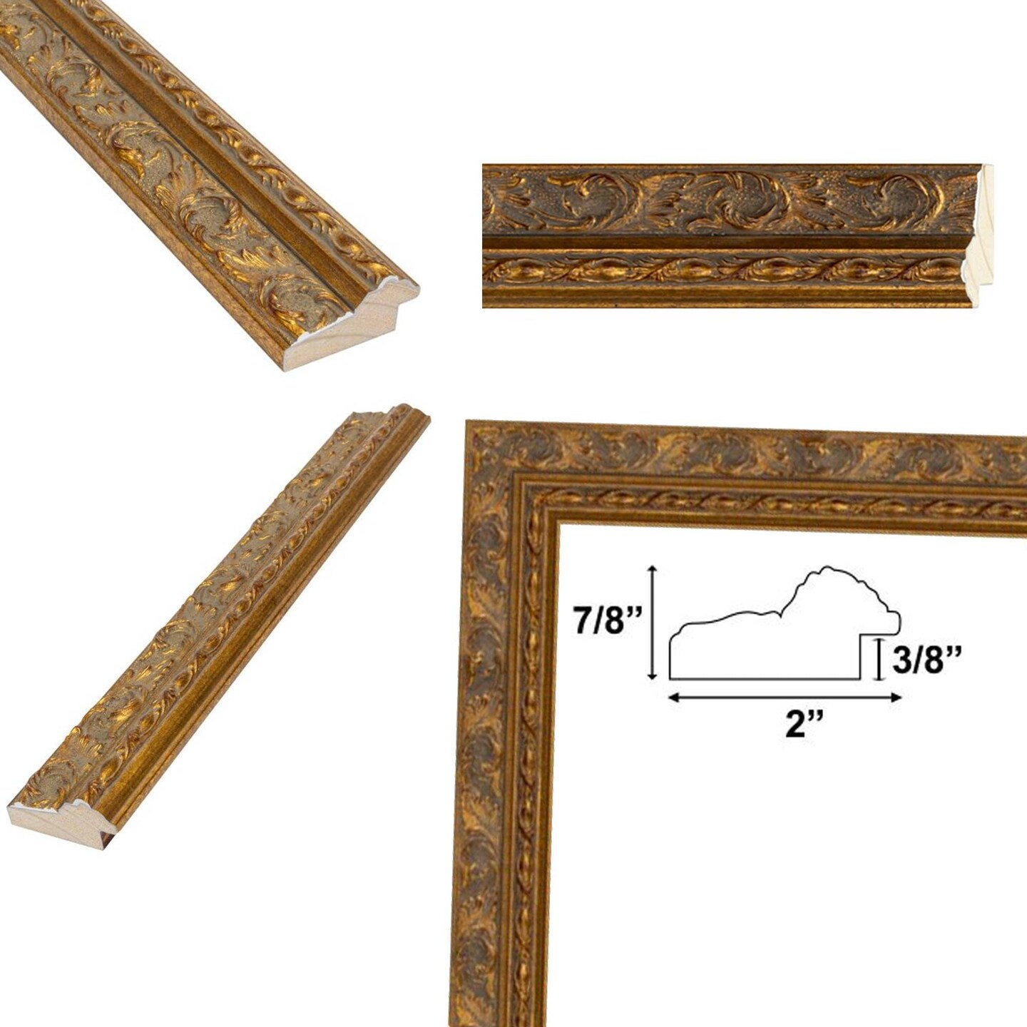 Victorian Antique Gold Orante Picture Frame 40x40 frame