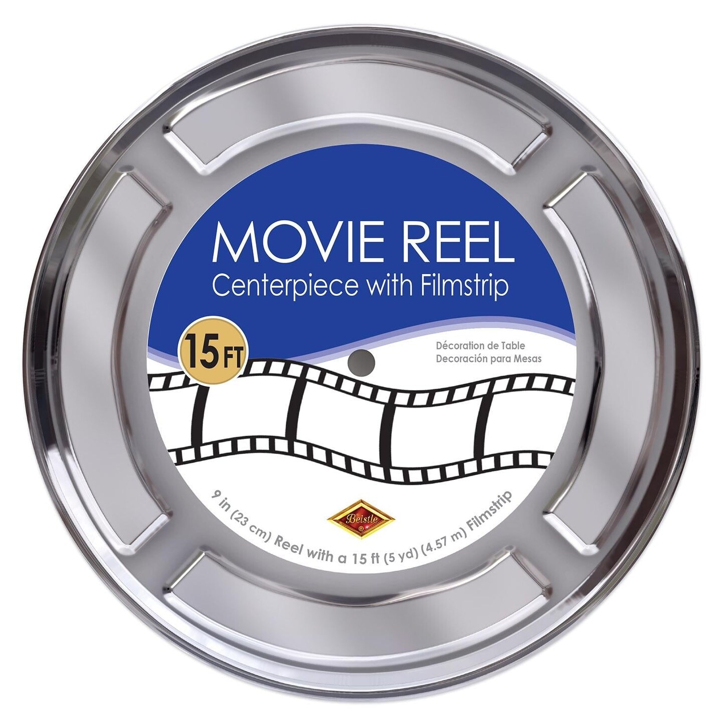 12 Pack Beistle Movie Reel with Filmstrip Party Centerpiece