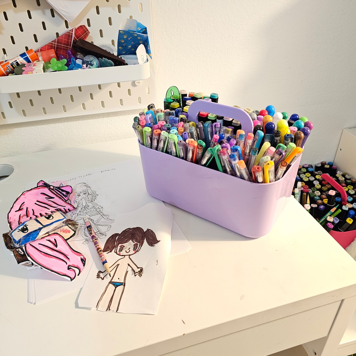 Enjoy Organizer Small Stackable and Portable Simple 6-Compartment Art Caddy - Made In USA