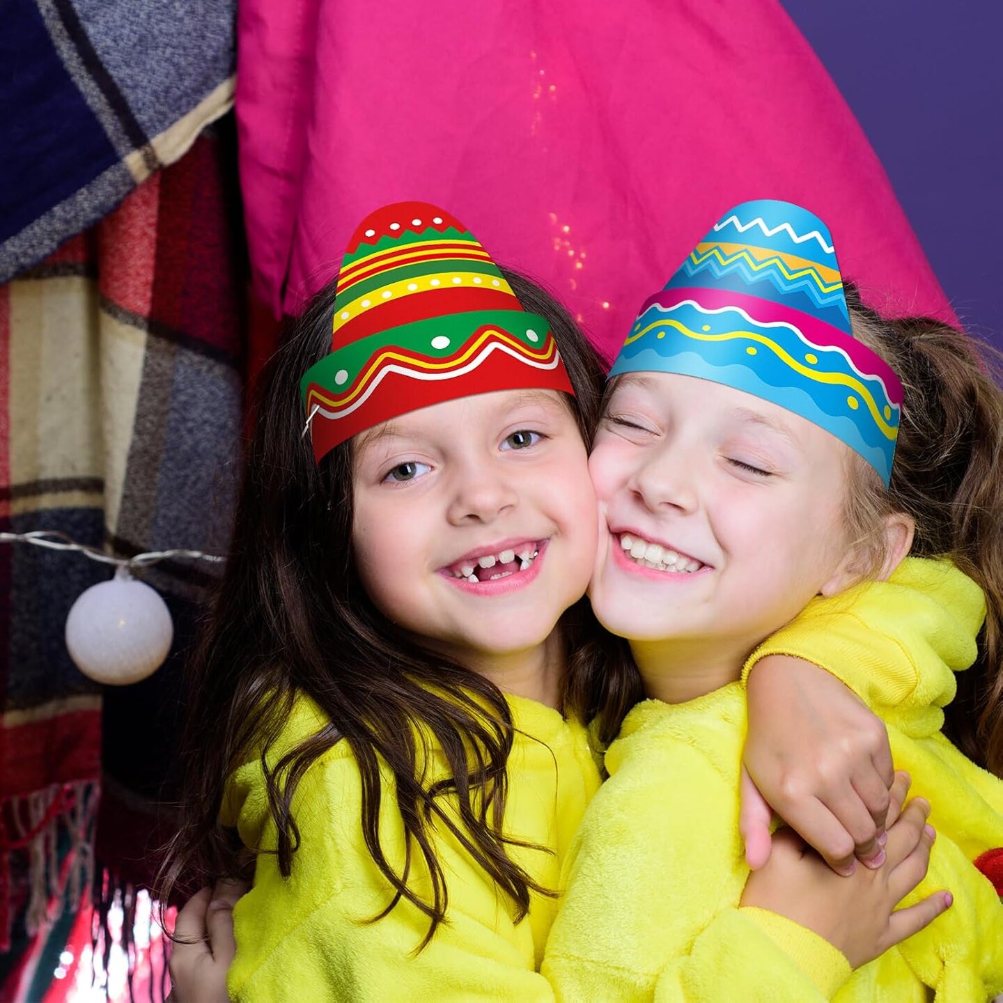 80 Pcs Mini Sombrero Hats Small Fiesta Headband Hats Natural Straw Cinco De Mayo Party Decorations for Kids Pets Dogs