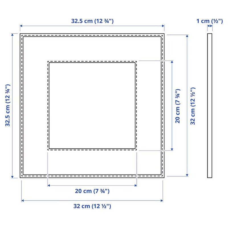 12½x12½" Black Aluminum Frame – No-Nail Hanging, Safe Front Protection, Multiple Sizes!