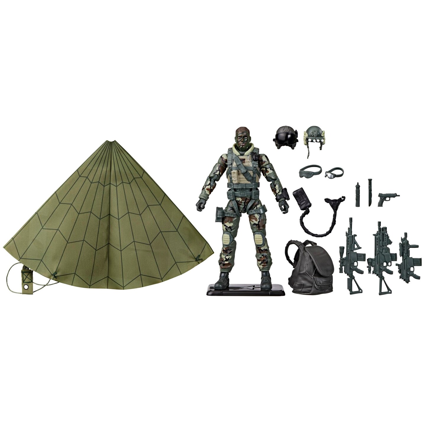 G.I. Joe Classified Series 60th Anniversary Action Pilot - Halo (High Altitude Low Opening) Jumper, 6 Inch Action Figure with Parachute &#x26; 18 Accessories