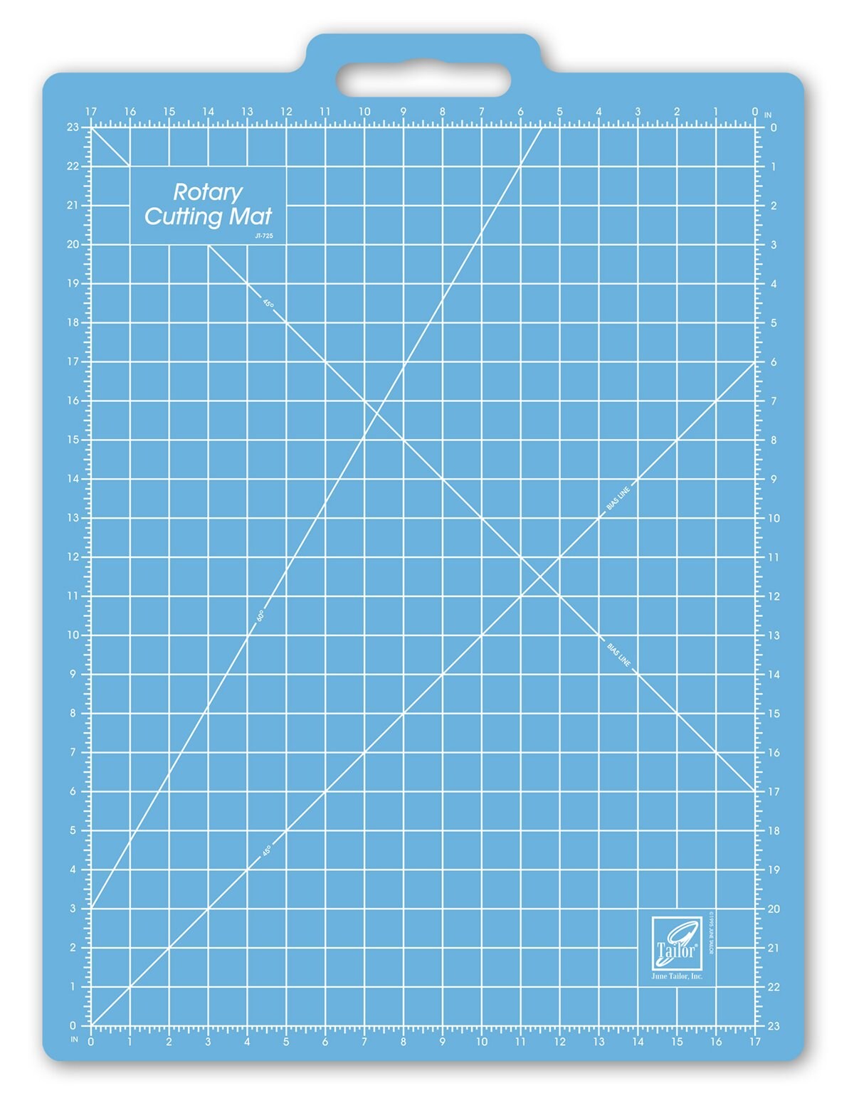 June Tailor 17&#x22; x 23&#x22; Grid - Rotary Cutting Mat, Yard, Blue