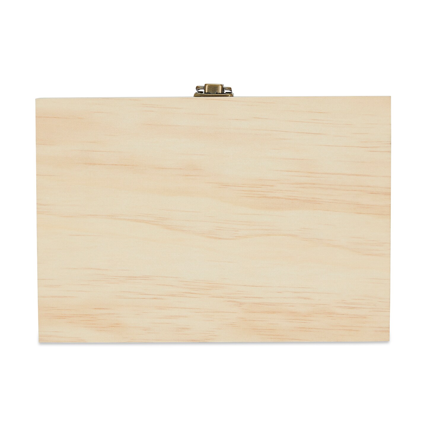 Makerflo Medium Pine Wood Memory Box with Black Felt Inside and Hinged with Clasp of Front, Keepsake Wooden Box Ideal for Craft and Personalization (Laser Engraving, Epoxy, UV DTF, and Vinyl)