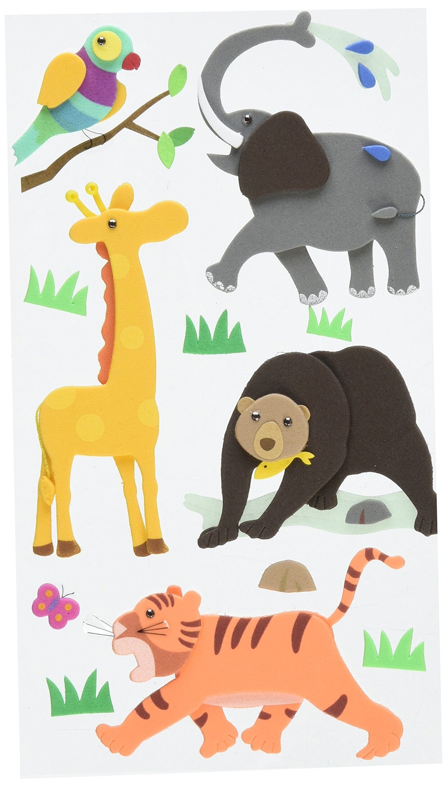 Jolee&#x27;s Boutique Zoo Animals Dimensional Foam Stickers